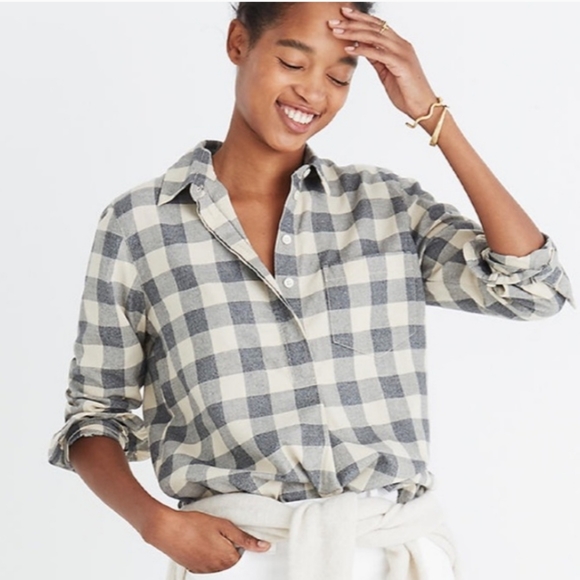 madewell button back shirt